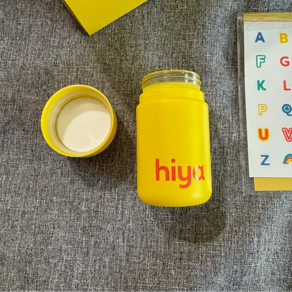 Hiya Glass Jar with original sticker sheets NEW - Picture 3 of 10